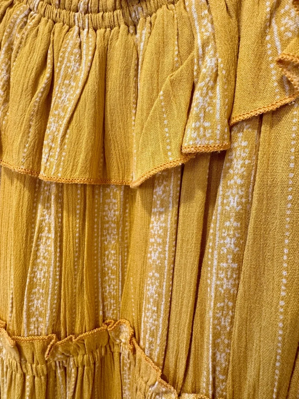 Pinch Mustard Yellow Ruffled Dress Top - Picture 5 of 5